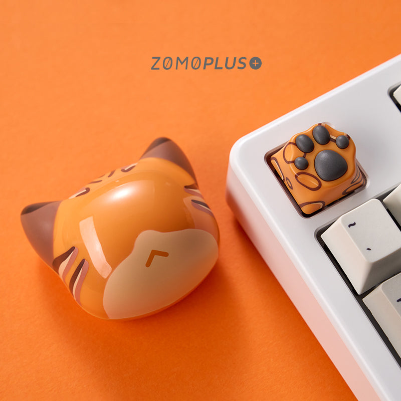 Multi-Color ABS & Silicone Kitty Paw Artisan Keycap