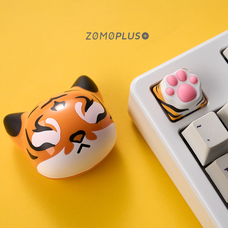 Multi-Color ABS & Silicone Kitty Paw Artisan Keycap