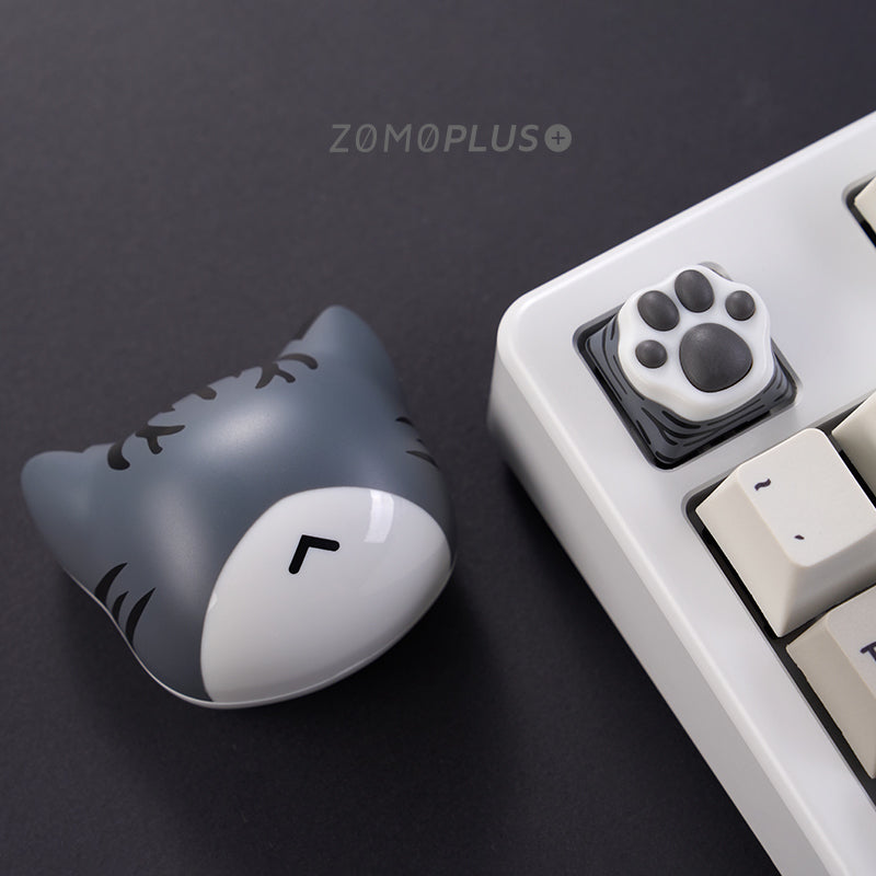 Multi-Color ABS & Silicone Kitty Paw Artisan Keycap