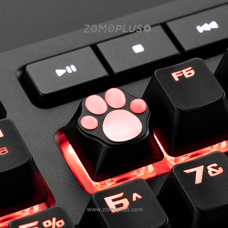 ALUMINUM & SILICONE KITTY PAW ARTISAN KEYCAP