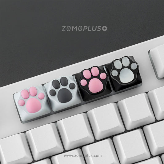 ALUMINUM & SILICONE KITTY PAW ARTISAN KEYCAP