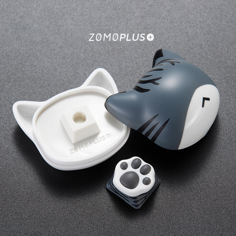 Multi-Color ABS & Silicone Kitty Paw Artisan Keycap