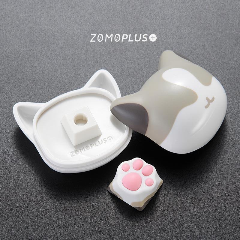 Multi-Color ABS & Silicone Kitty Paw Artisan Keycap