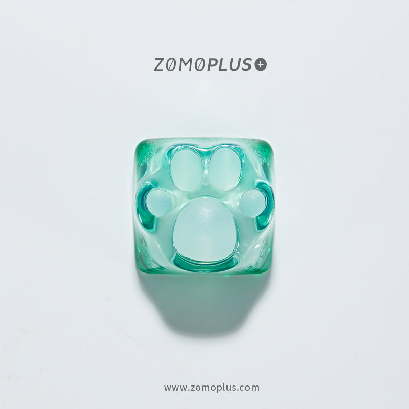 3D PRINTED RESIN & SILICONE TRANSPARENT KITTY PAW ARTISAN KEYCAP