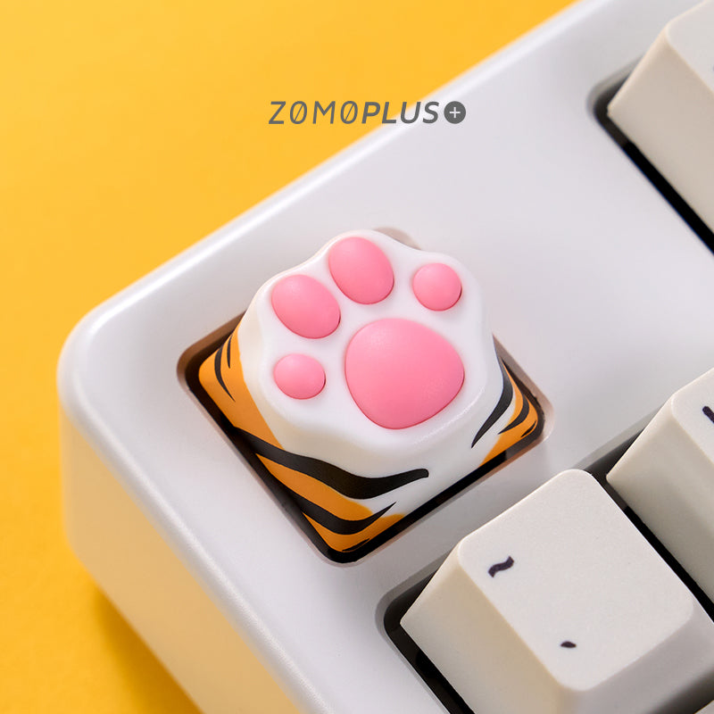 Multi-Color ABS & Silicone Kitty Paw Artisan Keycap