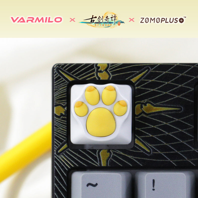 ALUMINUM & SILICONE KITTY PAW ARTISAN KEYCAP