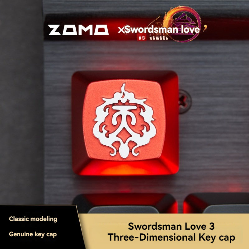 ZOMO & JW3 Jointly-Designed Original Metal Keycaps Compatible with Customized Mechanical Magnetic Shaft Gaming eSports Keyboard