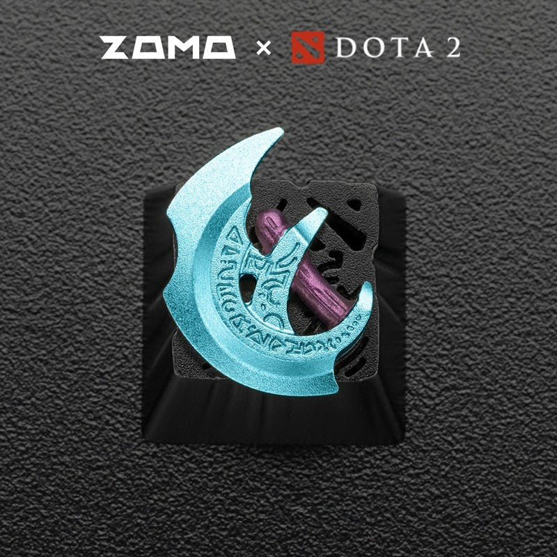 ZOMO & DOTA2 Original Metal Keycaps, Single, Compatible with Custom Mechanical Magnetic Switches, Transparent, Gaming & Esports Keyboard