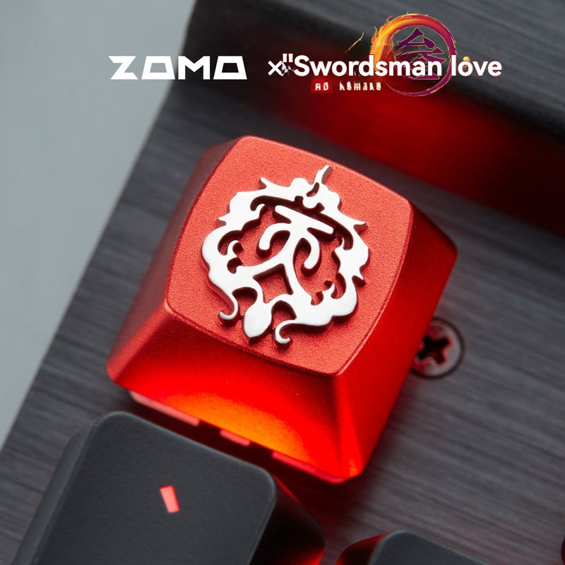 ZOMO & JW3 Jointly-Designed Original Metal Keycaps Compatible with Customized Mechanical Magnetic Shaft Gaming eSports Keyboard