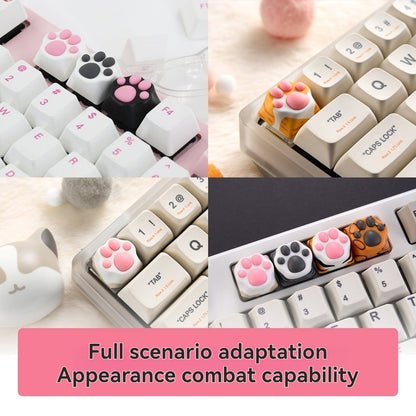 ZOMO Pink MZ Paw Rotatable Metal Keycap for Mechanical Keyboard Cherry MX Compatible