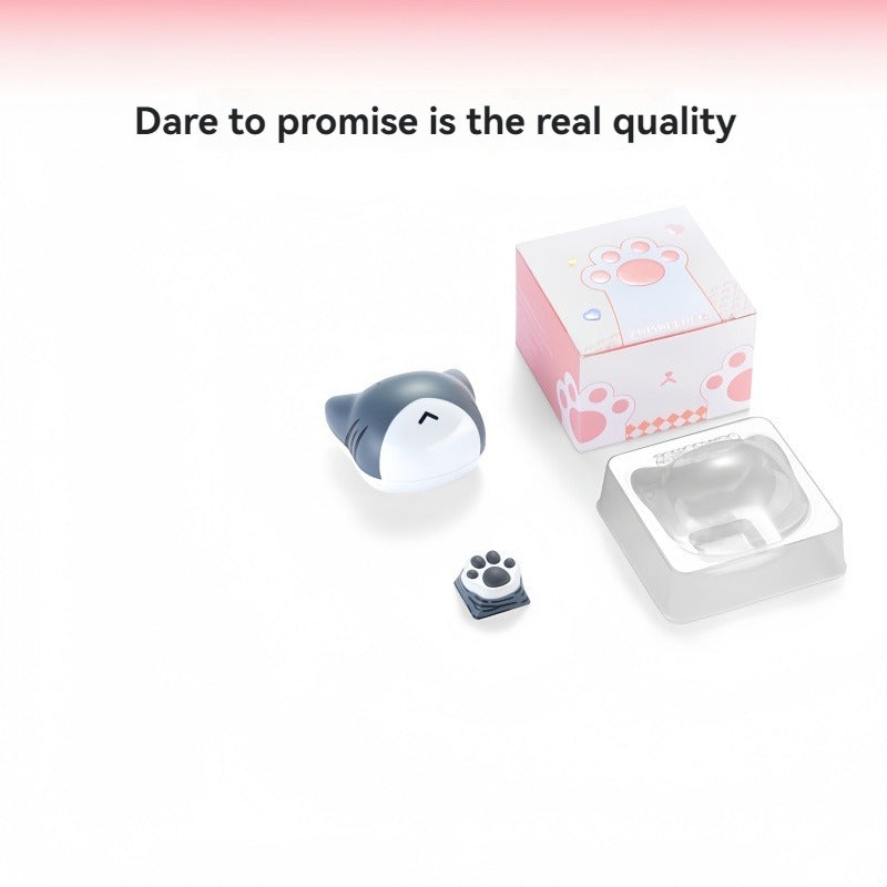 ZOMO Pink MZ Paw Rotatable Metal Keycap for Mechanical Keyboard Cherry MX Compatible