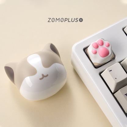 Multi-Color ABS & Silicone Kitty Paw Artisan Keycap