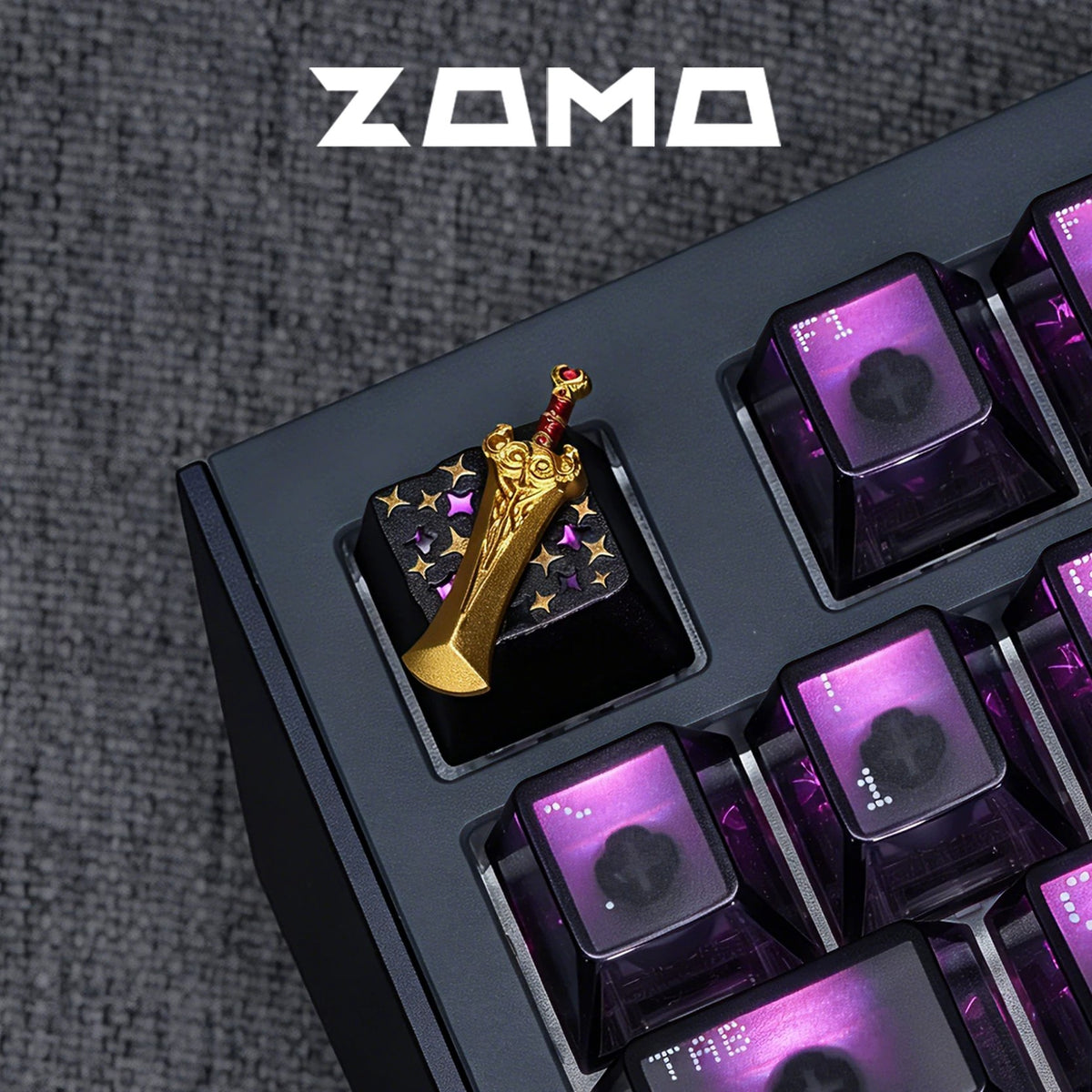 ZOMO RADIANCE & BLACK KING BAR  ALUMINUM ARTISAN 3D KEYCAP