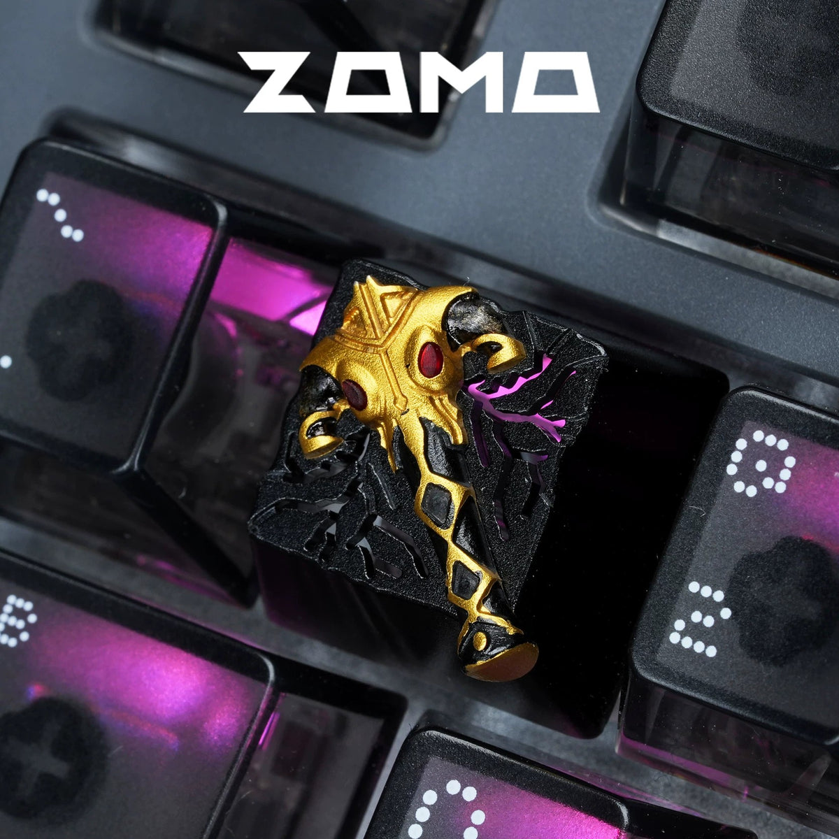 ZOMO RADIANCE & BLACK KING BAR  ALUMINUM ARTISAN 3D KEYCAP