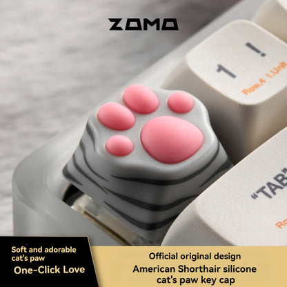 ZOMO Pink MZ Paw Rotatable Metal Keycap for Mechanical Keyboard Cherry MX Compatible