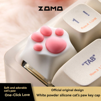 ZOMO Pink MZ Paw Rotatable Metal Keycap for Mechanical Keyboard Cherry MX Compatible