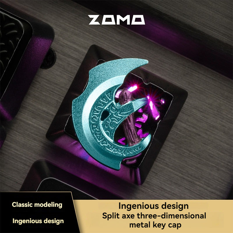 ZOMO & DOTA2 Original Metal Keycaps, Single, Compatible with Custom Mechanical Magnetic Switches, Transparent, Gaming & Esports Keyboard