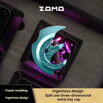 ZOMO & DOTA2 Original Metal Keycaps, Single, Compatible with Custom Mechanical Magnetic Switches, Transparent, Gaming & Esports Keyboard