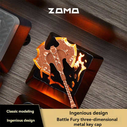 ZOMO & DOTA2 Original Metal Keycaps, Single, Compatible with Custom Mechanical Magnetic Switches, Transparent, Gaming & Esports Keyboard