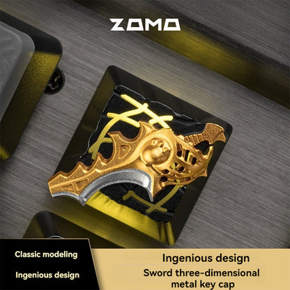 ZOMO & DOTA2 Original Metal Keycaps, Single, Compatible with Custom Mechanical Magnetic Switches, Transparent, Gaming & Esports Keyboard