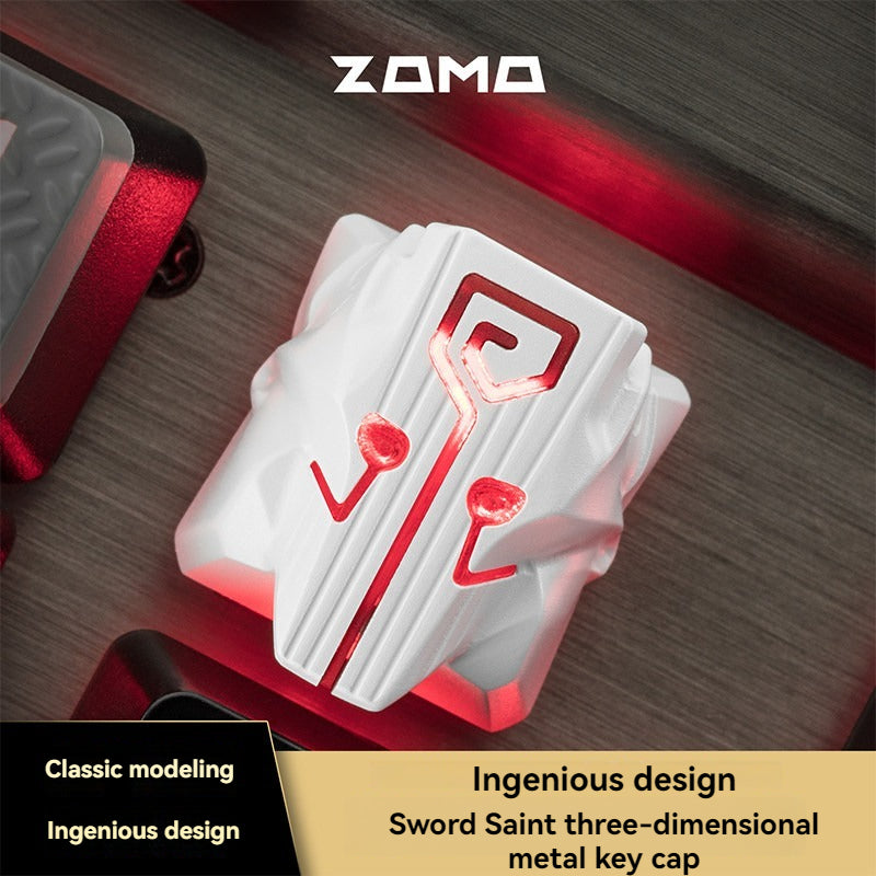 ZOMO & DOTA2 Original Metal Keycaps, Single, Compatible with Custom Mechanical Magnetic Switches, Transparent, Gaming & Esports Keyboard