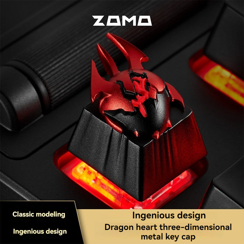 ZOMO & DOTA2 Original Metal Keycaps, Single, Compatible with Custom Mechanical Magnetic Switches, Transparent, Gaming & Esports Keyboard