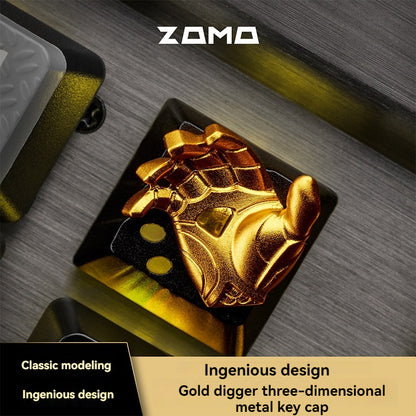 ZOMO & DOTA2 Original Metal Keycaps, Single, Compatible with Custom Mechanical Magnetic Switches, Transparent, Gaming & Esports Keyboard