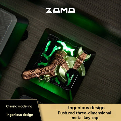 ZOMO & DOTA2 Original Metal Keycaps, Single, Compatible with Custom Mechanical Magnetic Switches, Transparent, Gaming & Esports Keyboard