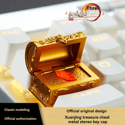 ZOMO & JW3 Jointly-Designed Original Metal Keycaps Compatible with Customized Mechanical Magnetic Shaft Gaming eSports Keyboard