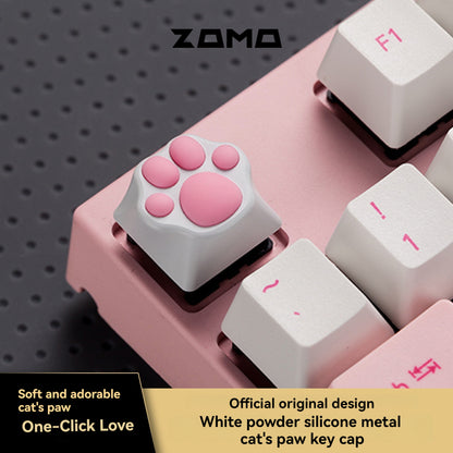 ZOMO Pink MZ Paw Rotatable Metal Keycap for Mechanical Keyboard Cherry MX Compatible