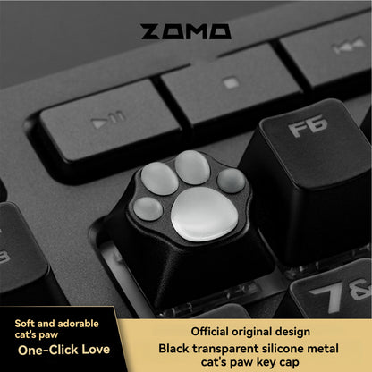 ZOMO Pink MZ Paw Rotatable Metal Keycap for Mechanical Keyboard Cherry MX Compatible