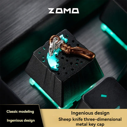 ZOMO & DOTA2 Original Metal Keycaps, Single, Compatible with Custom Mechanical Magnetic Switches, Transparent, Gaming & Esports Keyboard