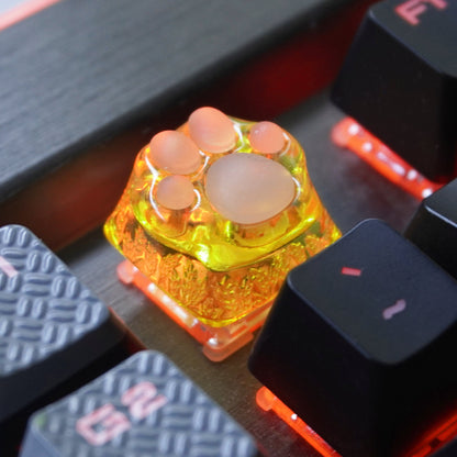 ZOMO Pink MZ Paw Rotatable Metal Keycap for Mechanical Keyboard Cherry MX Compatible