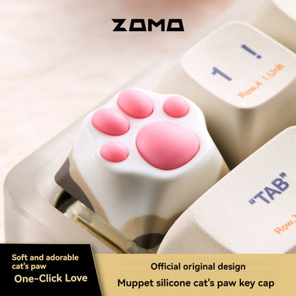 ZOMO Pink MZ Paw Rotatable Metal Keycap for Mechanical Keyboard Cherry MX Compatible
