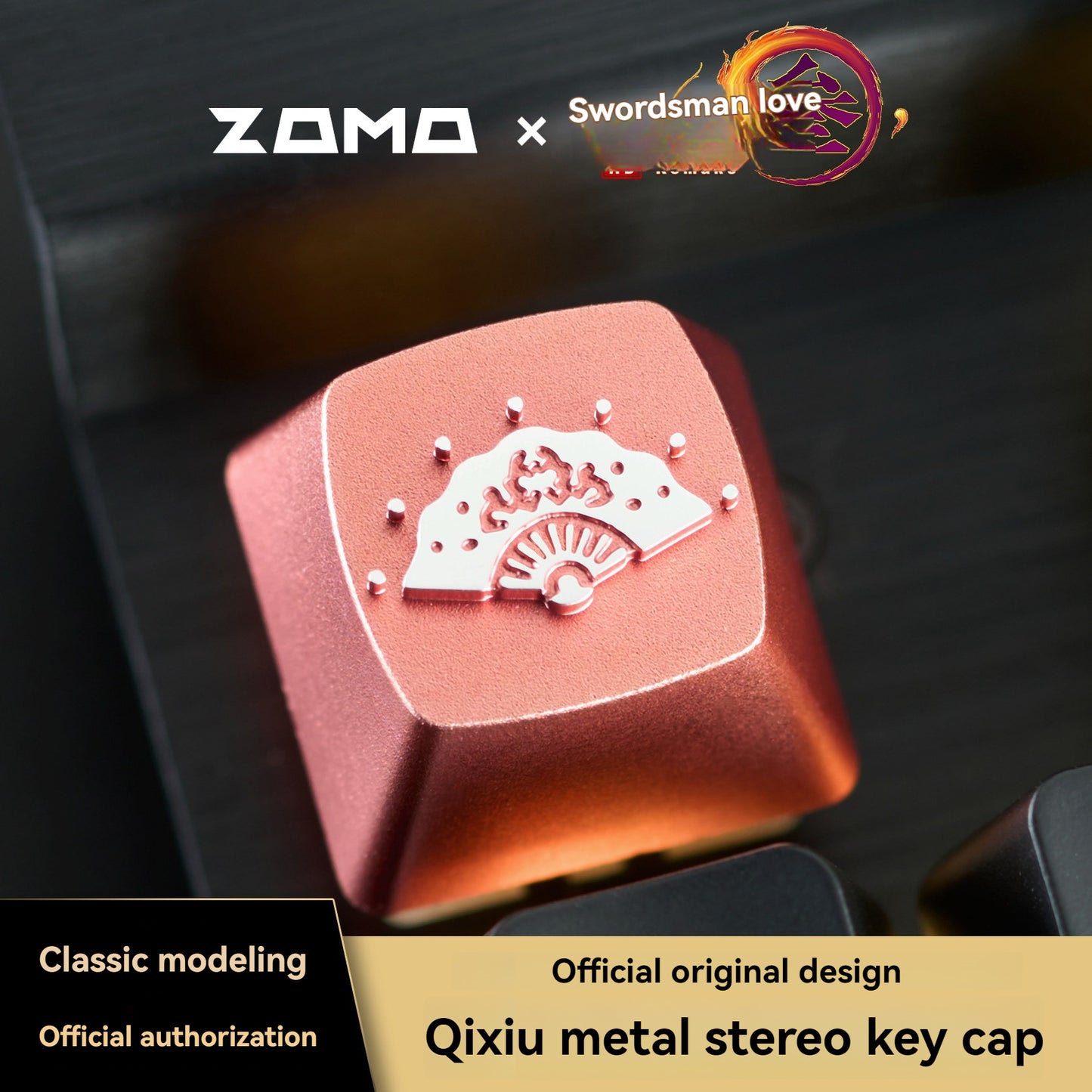 ZOMO & JW3 Jointly-Designed Original Metal Keycaps Compatible with Customized Mechanical Magnetic Shaft Gaming eSports Keyboard