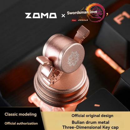 ZOMO & JW3 Jointly-Designed Original Metal Keycaps Compatible with Customized Mechanical Magnetic Shaft Gaming eSports Keyboard