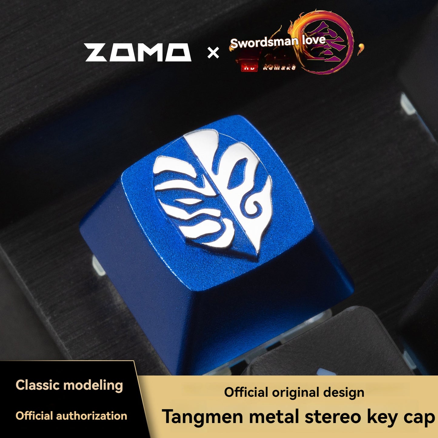 ZOMO & JW3 Jointly-Designed Original Metal Keycaps Compatible with Customized Mechanical Magnetic Shaft Gaming eSports Keyboard