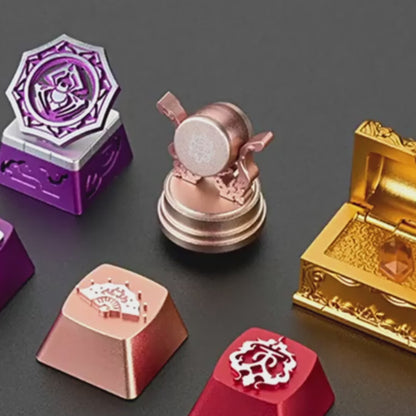 ZOMO & JW3 Jointly-Designed Original Metal Keycaps Compatible with Customized Mechanical Magnetic Shaft Gaming eSports Keyboard