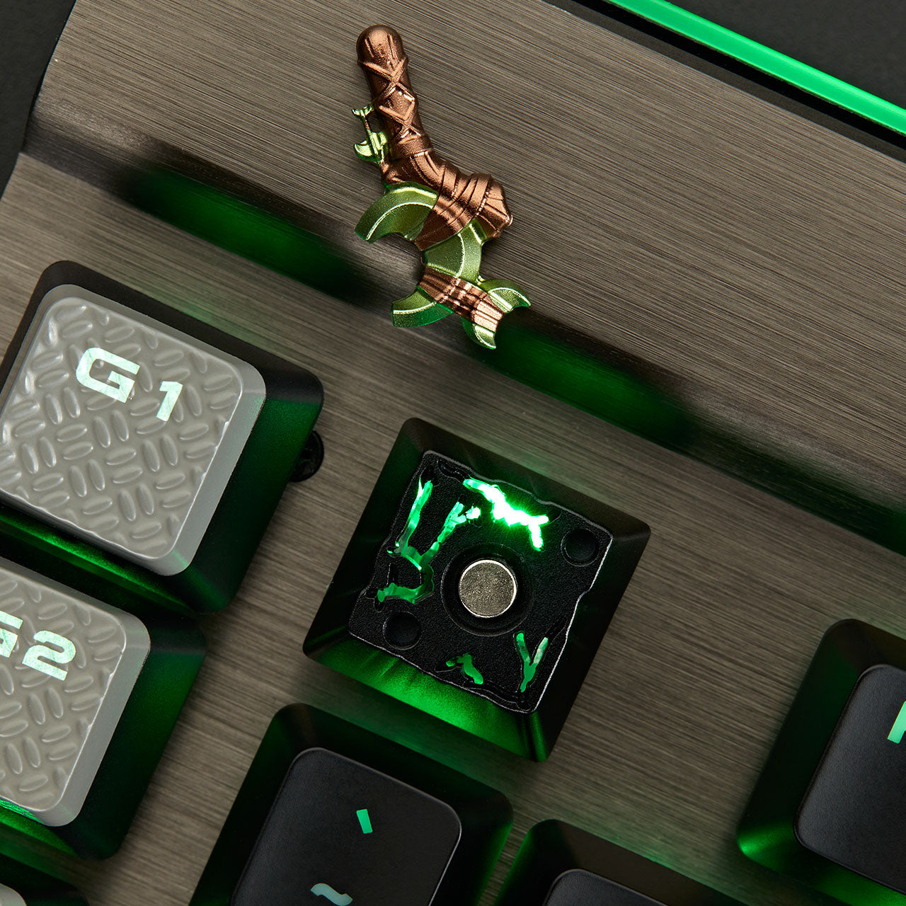 DOTA2 FORCE STAFF MAGNETIC ALUMINUM ARTISAN KEYCAP