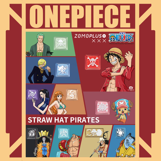 One Piece Straw Hat Pirates Aluminum Artisan Keycap (Set of 10)