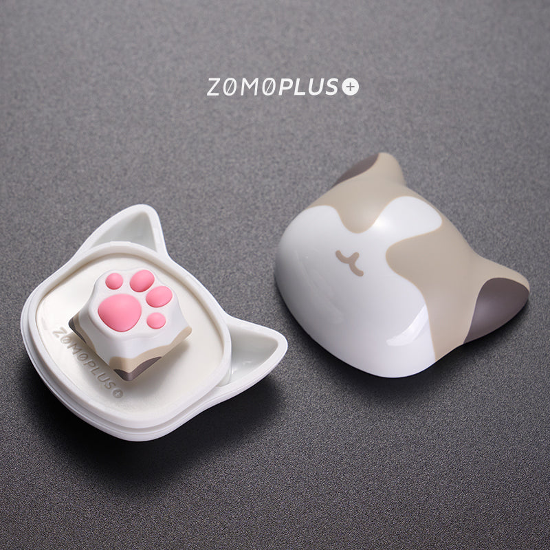 Multi-Color ABS & Silicone Kitty Paw Artisan Keycap